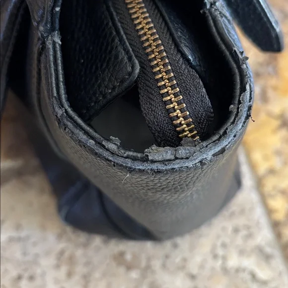 Lanvin Black Crossbody Bag with Gold Accents - Picture 4 of 15